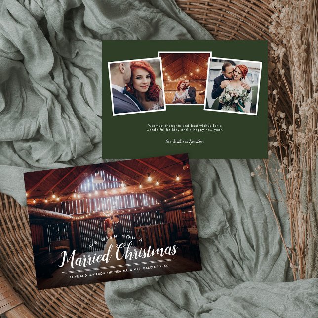 Married Christmas Photo Overlay Holiday Card (Creator Uploaded)