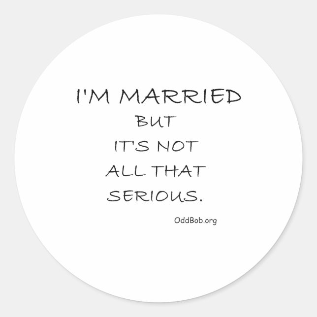 Married Classic Round Sticker (Front)