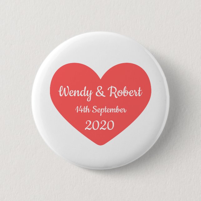 Married Couple 6 Cm Round Badge (Front)