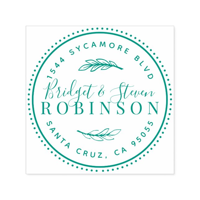 Married Couple | Rustic Script Return Address Self-inking Stamp (Design)