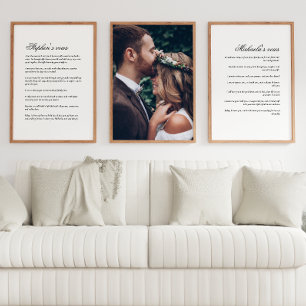 Married Couple's Wedding Vows & Photo