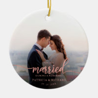Married During a Pandemic Photo Rose Gold Foil