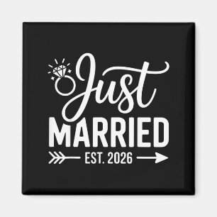 Married Est 2026 Wedding Wife Mr Mrs Bride Groom 1 Magnet