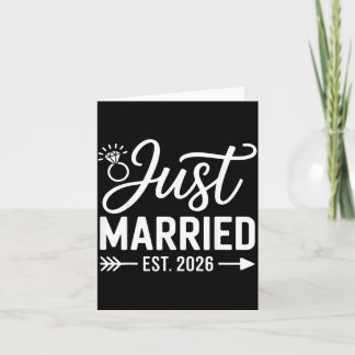 Married Est 2026 Wedding Wife Mr Mrs Bride Groom 4 Card