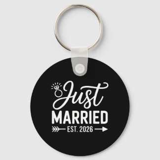 Married Est 2026 Wedding Wife Mr Mrs Bride Groom 4 Key Ring