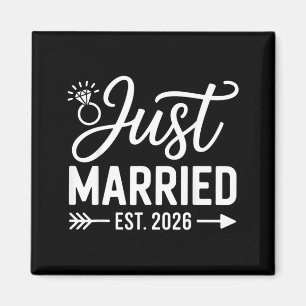 Married Est 2026 Wedding Wife Mr Mrs Bride Groom 4 Magnet