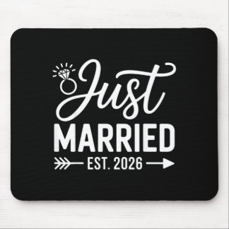 Married Est 2026 Wedding Wife Mr Mrs Bride Groom 4 Mouse Pad