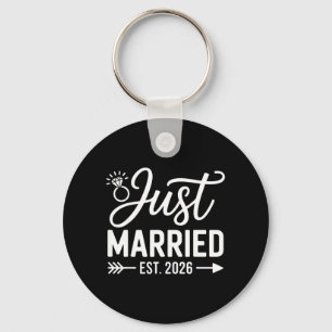Married Est 2026 Wedding Wife Mr Mrs Bride Groom Key Ring