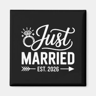Married Est 2026 Wedding Wife Mr Mrs Bride Groom Magnet