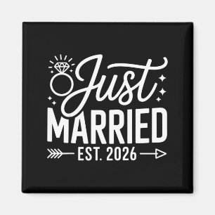 Married Est 2026 Wedding Wife Mr Mrs Bride Groom Magnet
