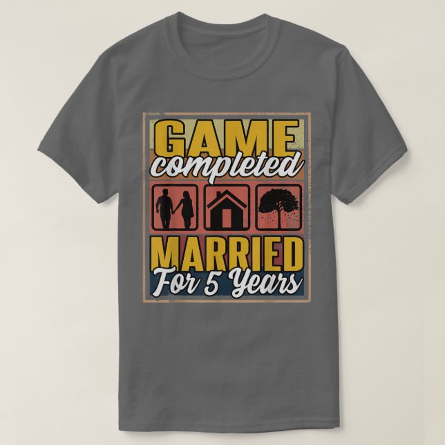Married For 5 Years I 5th Wedding  T-Shirt (Design Front)