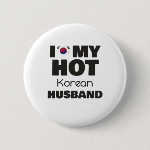 Married Hot Korea Man I Love My Hot Korean Husband 6 Cm Round Badge