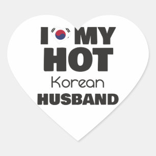 Married Hot Korea Man I Love My Hot Korean Husband Heart Sticker
