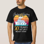 Married in 50 Years Wedding Anniversary Cruise-Rec T-Shirt<br><div class="desc">A 50 years birthday design featuring a graphic that has been faded. Genuine Quality people. All Original Parts. One Of A Kind. Limited Edition! Well oiled machine. Retro. Groovy. Legendary Power. High Performance. Say Happy Birthday to your friend or loved one with this great gift. Aged Perfectly. Perfection. The Year...</div>