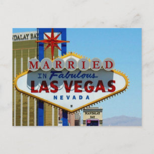 MARRIED In Fabulous Las Vegas Post Card