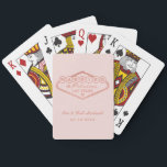 Married in Fabulous Las Vegas Rose Gold Wedding Playing Cards<br><div class="desc">These unique and fun custom "Married in Fabulous Las Vegas" wedding favour playing cards feature a faux rose gold foil design inspired by the Welcome to Las Vegas, Nevada" sign, along with monogram text that can be personalised with the couple's name and wedding date. Blush pink background can be modified....</div>