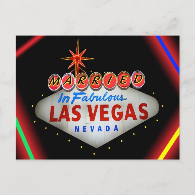 Married in Fabulous Las Vegas Wedding Invitations (Front)