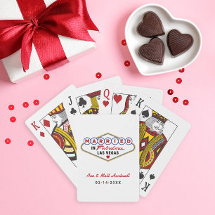 Married in Fabulous Las Vegas White Playing Cards