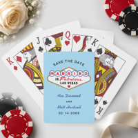 Married in Las Vegas Blue Save the Date