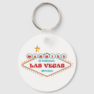 MARRIED In Las Vegas BRIDE Keychain
