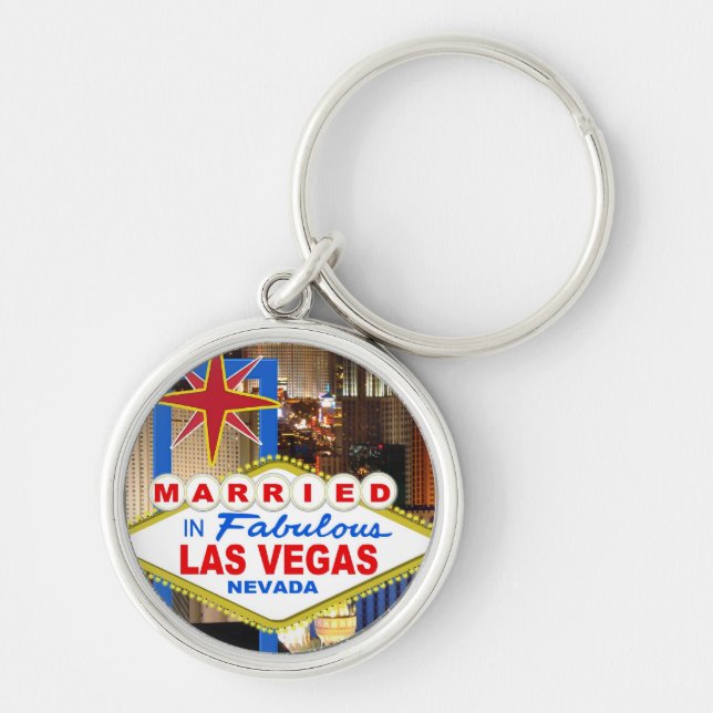 Married In LAS VEGAS Key Chain (Front)