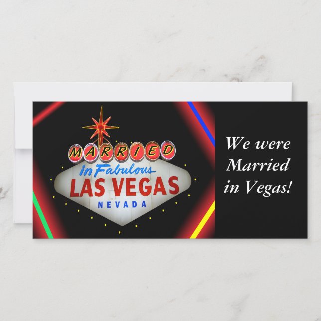 Married in Las Vegas Photo Card (Front)