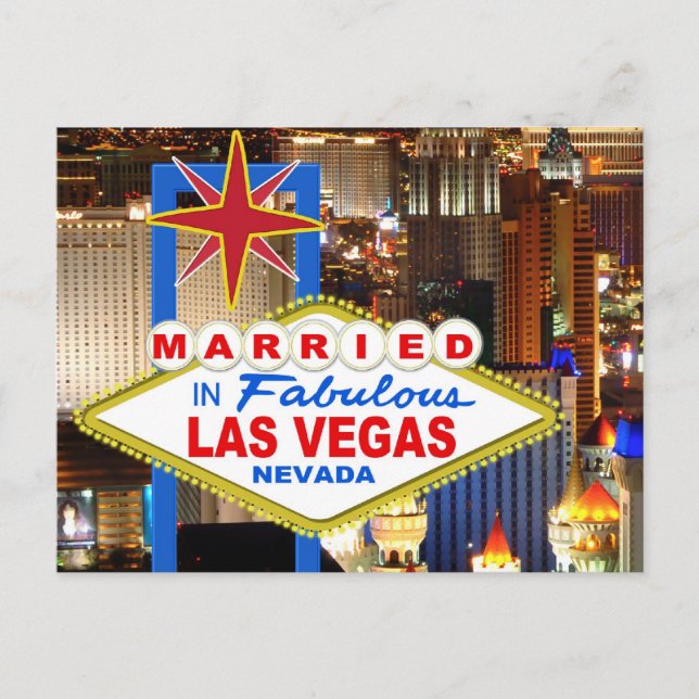 Married In LAS VEGAS Post Card (Front)