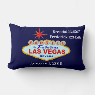 Married In Las Vegas Throw Pillow