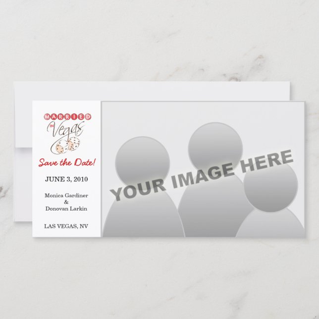 Married In Vegas Save the Date (Front)