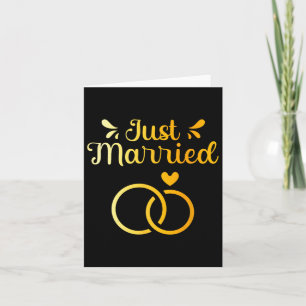 Married Just Wedding Marriage Groom Bride Husband  Card