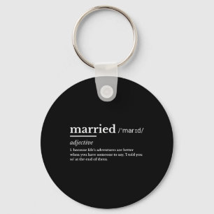 Married Life Funny Definition Joke Humour Marriage Key Ring