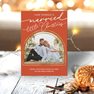 Married Little Christmas Wedding Announcement 