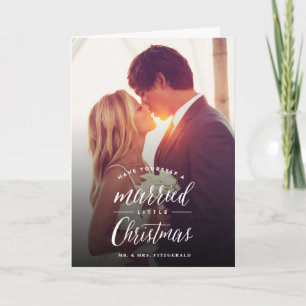 Married Little First Christmas Photo Wedding Holiday Card