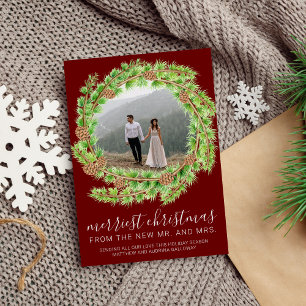Married Merry Christmas Photo Card