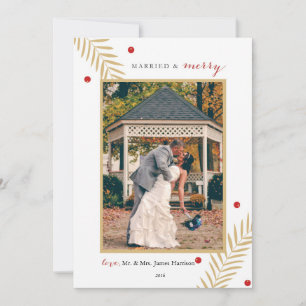 Married & Merry Holiday Card