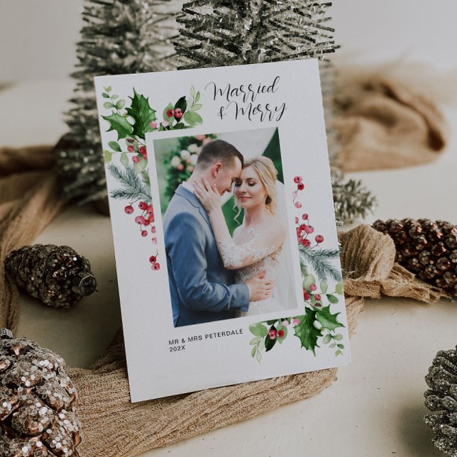 Married & Merry holiday wedding announcement (Creator Uploaded)
