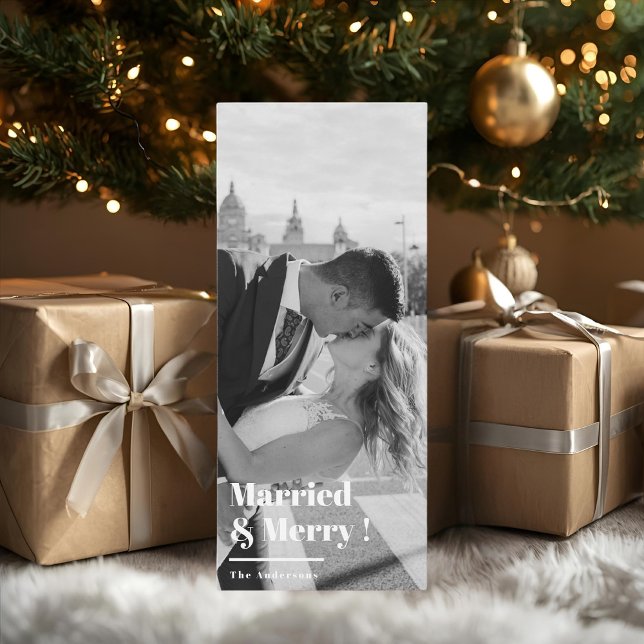"Married & Merry Newlywed Christmas Photo (Creator Uploaded)