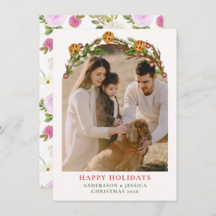 Married & Merry  Photo Christmas Holiday Card