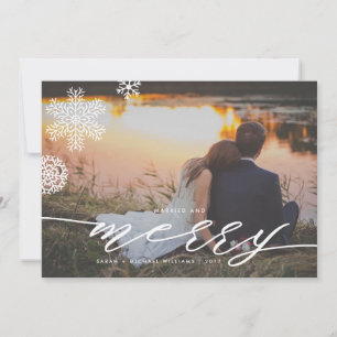 Married & Merry Winter Wonderland Photo Cards