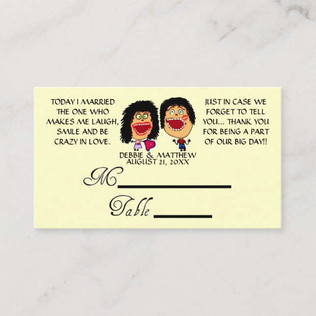 Married My Best Friend Wedding Placecards (Front)