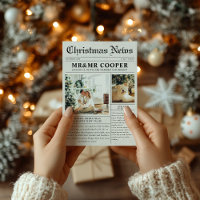Married Newspaper Christmas Photo