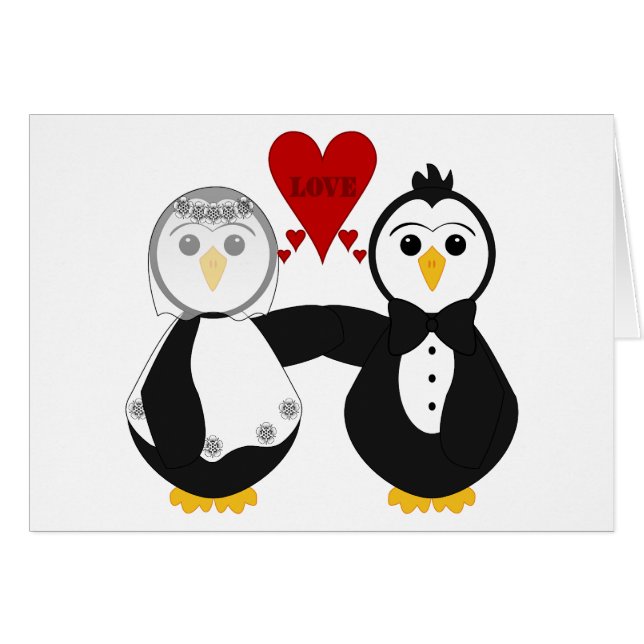 Married Penguins Thinking Love (Front Horizontal)