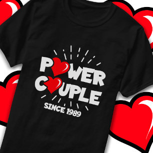 Married Power Couple 1989 Cute Wedding Anniversary T-Shirt
