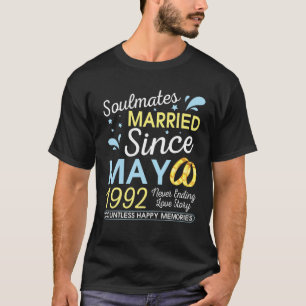 Married Since May 1992 Never Ending 30 Years Love T-Shirt