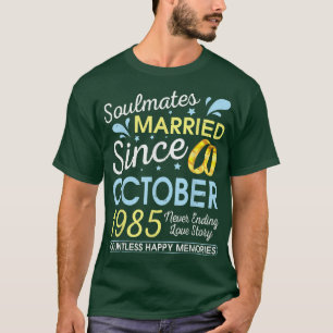 Married Since October 1985 Never Ending 37 Years L T-Shirt