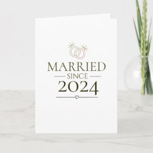 Married Since Personalised Year Minimal Couple Card