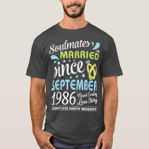 Married Since Sept 1986 Never Ending 36 Years Love T-Shirt