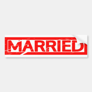 Married Stamp Bumper Sticker
