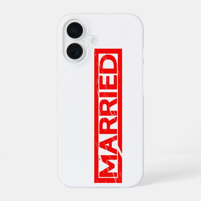 Married Stamp iPhone 16 Case (Back)