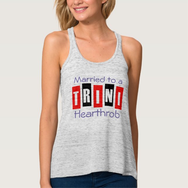 Married to a Trini Hearthrob (or your text) Singlet (Front)
